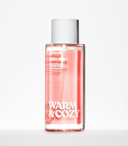 Victoria's Secret Pink Warm and Cozy Body Mist for Women at Home and Work - Long Lasting Fragrance, Lightweight Formula,