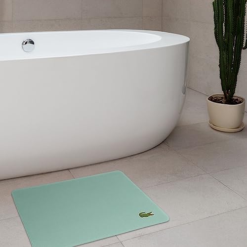 Lacoste Crocodile Memory Foam Bath Rug for Bathroom, Beach Glass, Soft & Comfortable for Home Use & Beachside Relaxatio