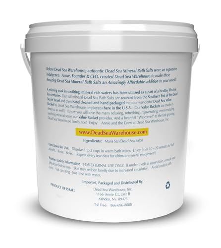 Amazing Minerals Dead Sea Bath Salts for Detoxifying and Moisturizing Dry Skin (5 lbs)
| Full Mineral Therapeutic Bath