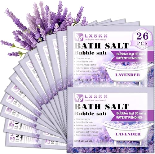 26 PCS Bubble Salt - Individually Packaged Bathing Alternative to Epsom Salt for Men and Women
| Bath Salts - Relaxes a