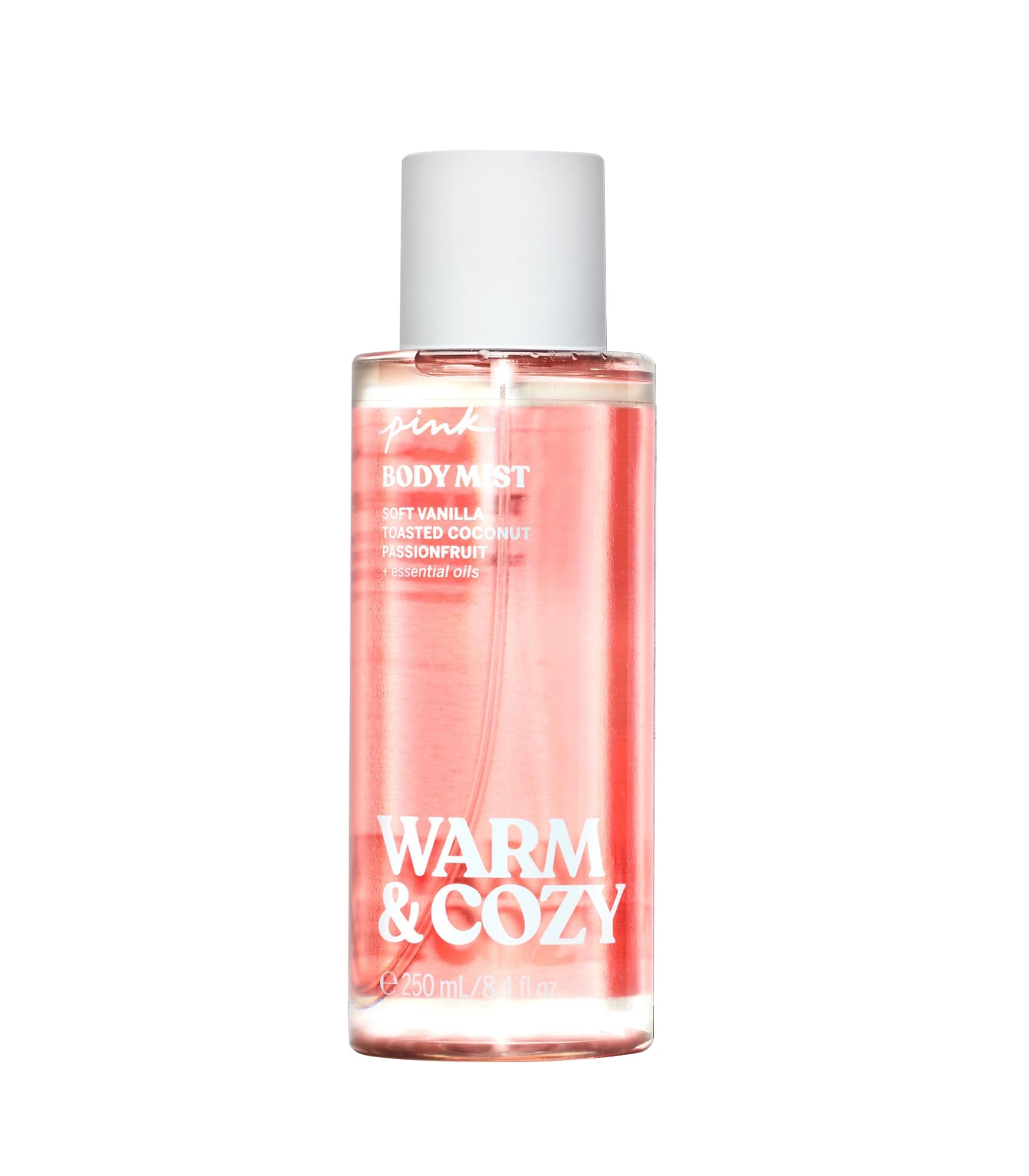 Victoria's Secret Pink Warm and Cozy Body Mist for Women at Home and Work - Long Lasting Fragrance, Lightweight Formula,