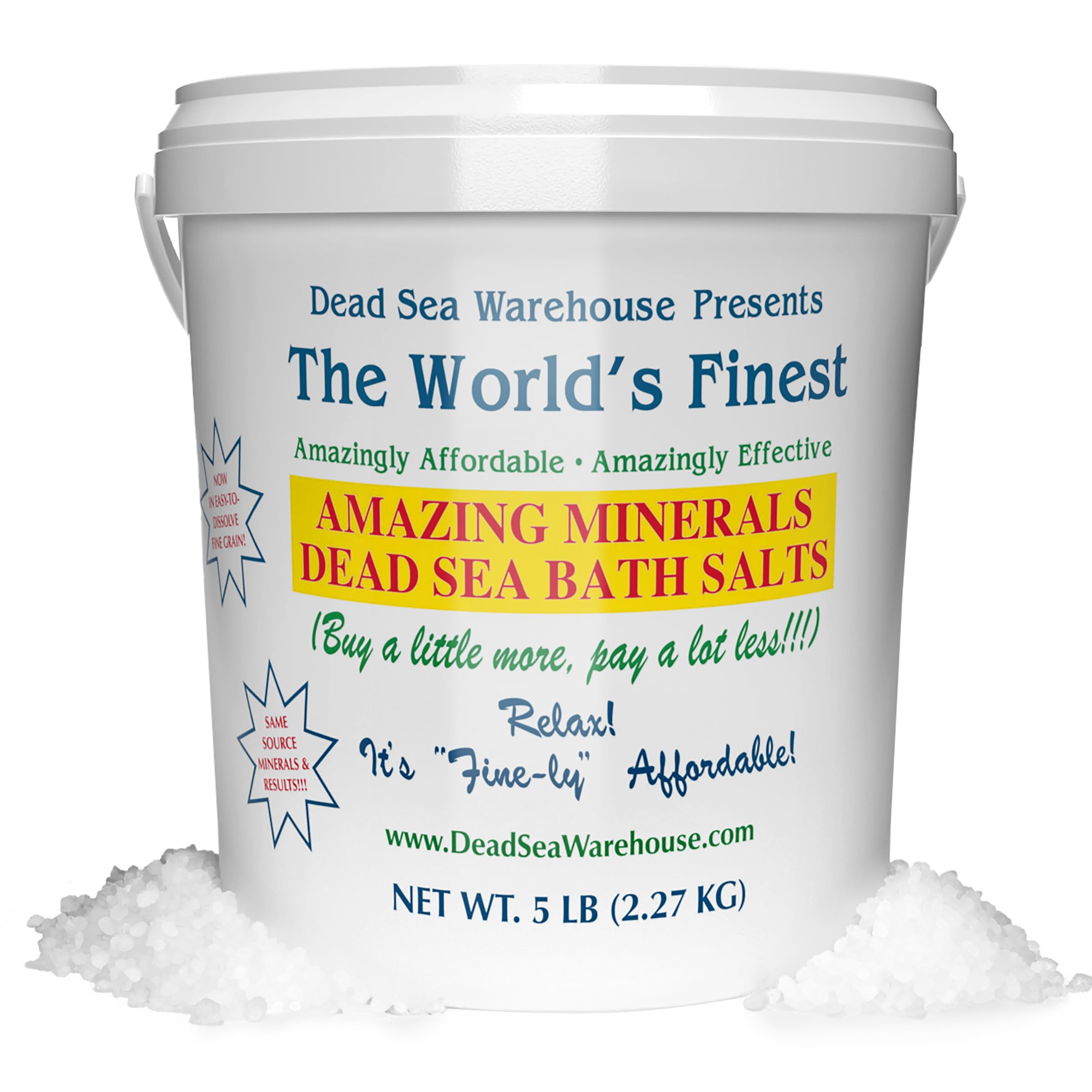 Amazing Minerals Dead Sea Bath Salts for Detoxifying and Moisturizing Dry Skin (5 lbs)
| Full Mineral Therapeutic Bath