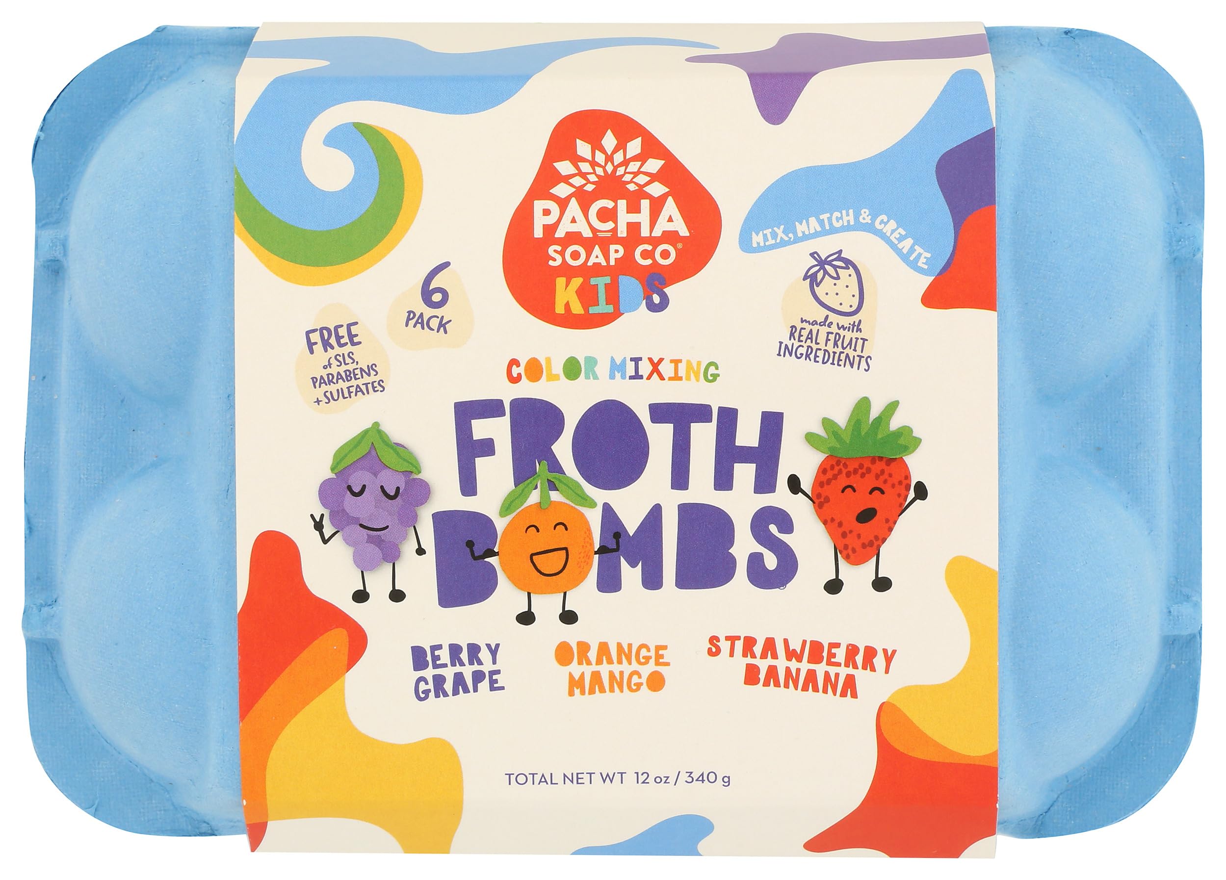  Pacha Soap Color Changing Froth Bomb 6 Count for Wholesale Use in Beauty Salons and Spa
| Pacha Soap Color Changing Fro